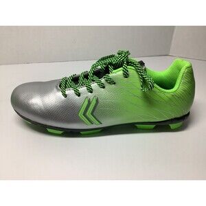Dick's sporting Goods Boys Youth Size 5 Soccer Cleats Lace up Green Silver